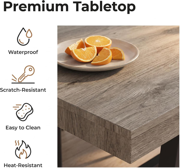 71''Industrial Dining Table for 6-8 People，Large Kitchen Table