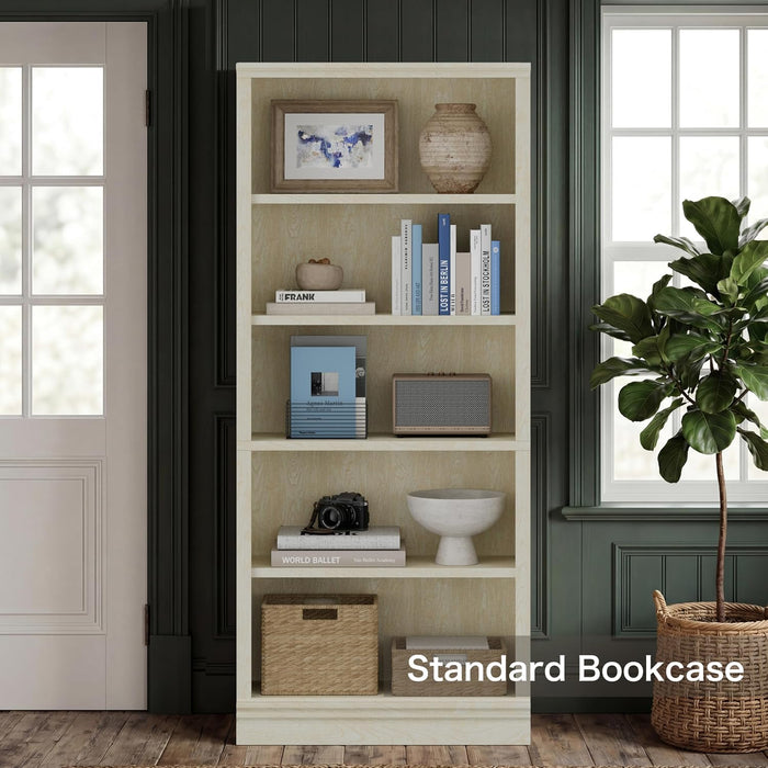 5-Tier Standard Bookshelf, Adjustable Shelves, 72.5"