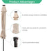 9 Ft Small Half round Solar Powered Wall Outdoor Market Patio Umbrella with LED Lights and Tilt for Garden, Deck, Balcony