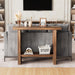 Farmhouse Wood Entryway Table Narrow Console Tables with Storage behind the Couch Sofa, Entrance Side Table for Hallway, Living Room, Foyer, Rustic Brown