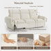 Modular Sectional Sofa, 3 Seater Reclining Sofa Recliner Couch for Living Room, off White