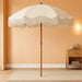 7Ft Patio Umbrella with Fringe, Boho Beach Umbrellas, Outdoor Tassels Umbrellas with Push Button Tilt & Carrying Bag, 8 Windproof Fiberglass Ribs, UPF50+