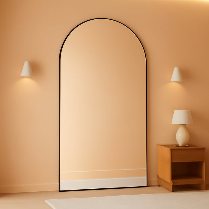 Floor Mirror, 46"×86" Full Length Mirror with Stand for Bedroom Living Room, Black