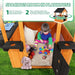 Kids Outdoor Playhouse with Sink Toys, Picnic Table, Mailbox, Spacious Wooden Toddler Playhouse for Backyard Kids 3-8Y DIY Room with Flowerpot Holders, Plastic Basin (Light Brown)