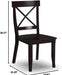 Home Styles 5177-802 Classic White Pair of Dining Chairs 18"-7/8" W, 22"-1/4" D, 38"-3/8" H