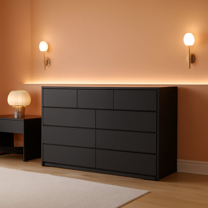 black large dresser Black Large 6 Drawers Chest of Drawer Dressers Table - Bed Bath & Beyond