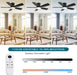 Ceiling Fans with Lights, 42 Inch Low Profile Ceiling Fan with Light and Remote Control, Flush Mount, Reversible Motor, Dimmable, Noiseless, Black Ceiling Fan for Bedroom, Indoor/Outdoor Use