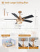 Contemporary Black Iron Reversible Fandelier Ceiling Fan
