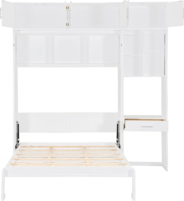 Full Size Murphy Bed With IndustrialConstructionGrade Desk