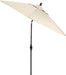 9' round Aluminum Market Umbrella, Crank Lift, Collar Tilt, Bronze Pole, Antique Beige Olefin