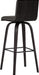 Size Color Options Vienna 30" Bar Height Barstool Brushed Wood Finish Faux Leather, Grey/Black