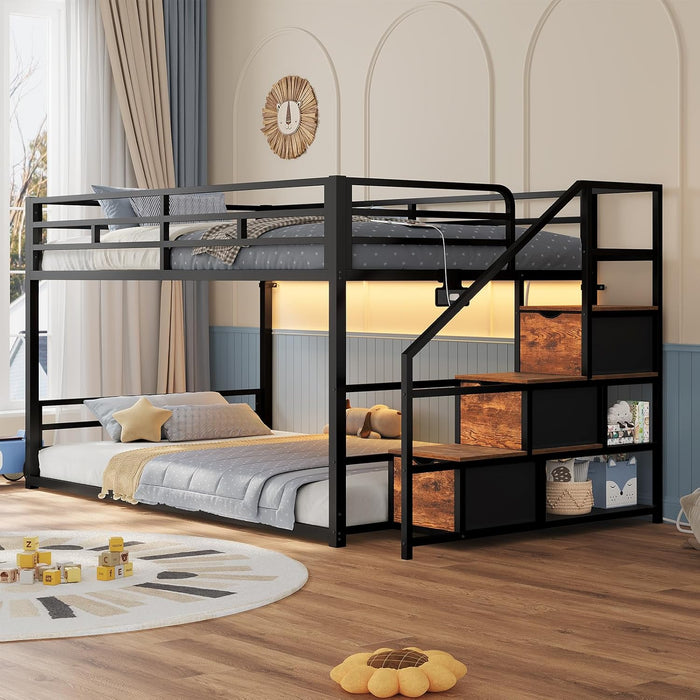 Black Premium SpaceSaving Functionality Twin Bunk Bed