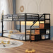 Black Premium SpaceSaving Functionality Twin Bunk Bed
