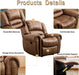 Classic Recliner Chair with Leather Arms