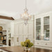 Farmhouse Chandelier, 4-Light French Country White Chandelier