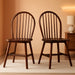 Windsor 2-Piece Chair Set, Solid Wood, Walnut Finish