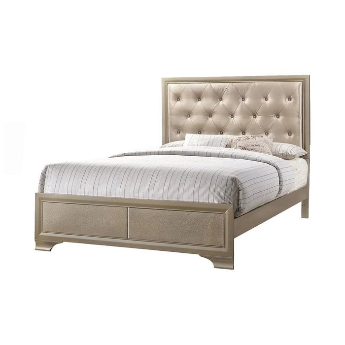 Beaumont Bedroom Set Metallic Champagne