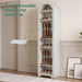 70.7'' Arched Bookcase, Modern Bookcase, Narrow Bookcase with Open Shelves, 8-Tier Tall Arched Bookshelf with Adjustable Shelves for Living Room, Home Office, White WT438SJ01