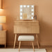 Compact Vanity Desk With Hollywood Mirror Lighting