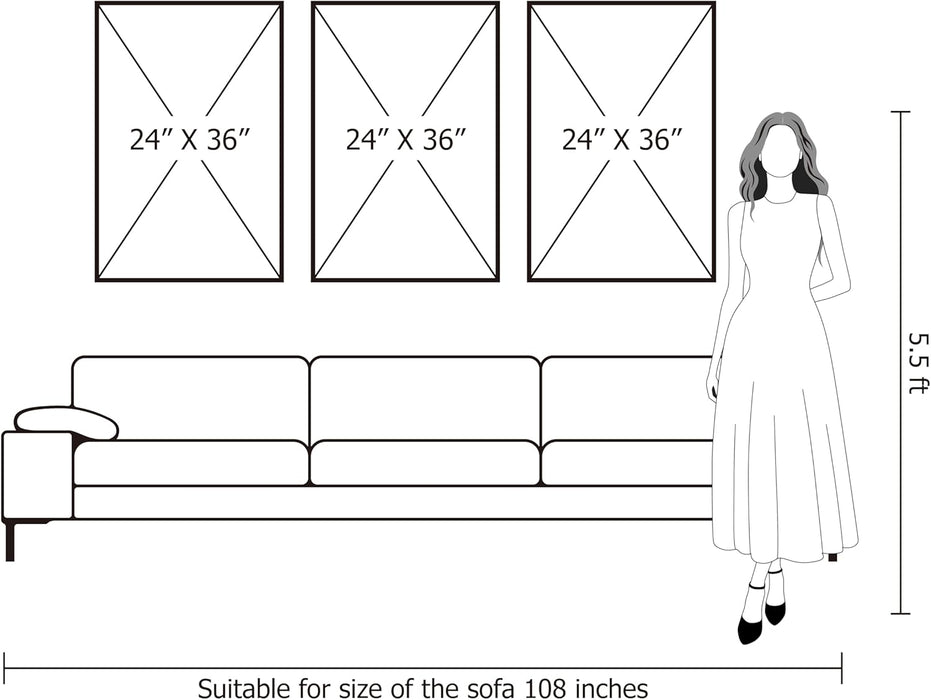 Large Textured 3D Wall Art Neutral Set of 3-24"X36" Hand-Painted Abstract Canvas Framed Paintings Brown for Living Room, Bedroom - Modern Minimalist Neutral Boho Decor