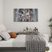 Wall Art for Living Room Large Modern Wall Decor Canvas Paintings for Wall Decorations White Flower Brown Bedroom Office Artwork Plum Blossom Art Prints Framed