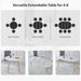 Modern 40"-71" Extendable Oval Dining Table for 4-8, MDF Top with Metal Frame, Space-Saving Expandable Kitchen Table for Home, Office, or Conference Room, Scratch-Resistant & Easy to Assemble