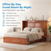 Cherry SixtyThreeInch Murphy Bed Cabinet With Mattress