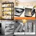 5-Tier Metal Bookshelf,Heavy Duty Bookcase with Adjustable Shelves for Office,Library,Living Room,Black