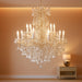 Gold Large Crystal Chandelier-24-Light Chandelier Light Fixture Modern Maria Theresa Crystal Chandeliers Light for Foyer, Entryway, Staircase,High Ceiling,Living Dining Room