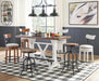 Signature Design by Ashley Farmhouse Counter Height Dining Table, White