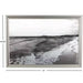 1-Panel Framed Landscape Textured Ocean Wall Art with Black and White Accents 36 In. X 51 In.