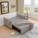 57Inch Convertible Sofa Bed With USBChargingPorts Grey