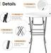 28In UltraPortable Folding Bar Height Cocktail Table