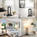 22’’ Touch Control Bedside Nightstand Lamps, Modern Table Lamps Set of 2