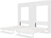 Dual Twin Size Murphy Bed, Twin Wall Beds with Cabinets and Shelves, White