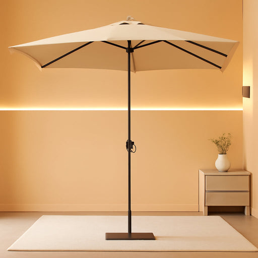 Yaheetech 6.5X10Ft Rectangular Patio Umbrella W/Easy Tilt & Crank, Tan
