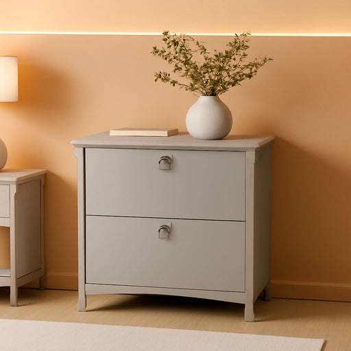 Bush Furniture Salinas 2 Drawer Lateral File Cabinet in Cape Cod Gray, Home Office Storage Solution, Organizer with Drawers for Workspace, Filing Unit