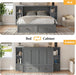 Spacious Murphy Bed With Generous Nightstands Grey