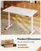 FLEXISPOT EN1 One-Piece Standing Desk, Electric Adjustable with 4 Memory Presets, 176 LBS Capacity, Stable & Quiet, Seamless Desktop for Home Office & Dual Monitors, 48"X30" White(White Frame)