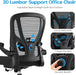Office Chair Ergonomic Desk Chair - Computer Chair with 3D Lumbar