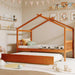 PremiumWood Walnut Twin Playhouse Bed With Trundle