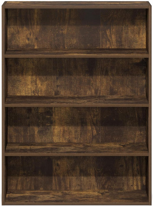 Amber Pine Bookshelf 4-Tier Open Storage 9.3x31.3x41.8
