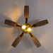 50 Inch Flush Mount Ceiling Fans with Lights and Remote Control, Low Profile Farmhouse Ceiling Fan for Bedroom Living Room and Patio, Black Caged Ceiling Fan for Indoor and Outdoor