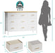 Wide TV Stand Modern TV Console, 9 Drawers Dresser for Bedroom
