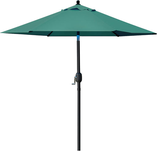 7.5' Patio Umbrella Outdoor Table Umbrella Tilt Crank Dark Green