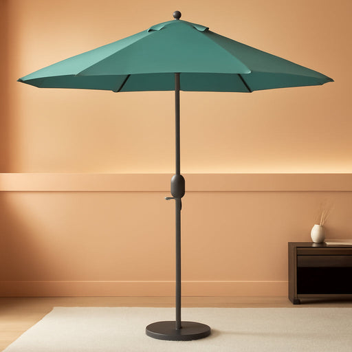 7.5' Patio Umbrella Outdoor Table Umbrella Tilt Crank Dark Green
