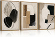 Large Abstract Paintings Framed Neutral Canvas Prints Mid Century Modern Wall Art for Living Room Bedroom Bathroom 36X24 Inch 3 Piece