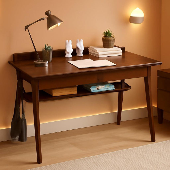 Solid Wood Writing Desk 47In Walnut EnterpriseEdition