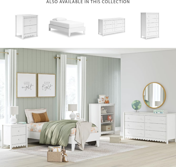 White 3-Tier Freestanding Bookcase With Adjustable Shelves