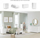White 3-Tier Freestanding Bookcase With Adjustable Shelves